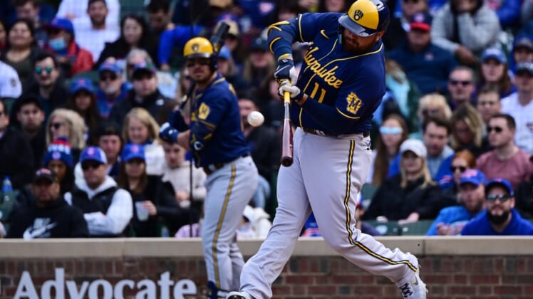 Rowdy Tellez's two-run home run was one of just two hits the Brewers had with runners in scoring position.