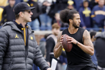 Colin Kaepernick throws at Michigan spring game, willing to be an NFL backup