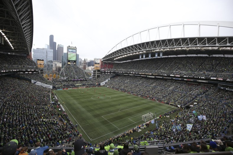 November 10, 2019; Seattle, WA, USA; General view of CenturyLink Field in the second half during the MLS Cup between the Seattle Sounders and the Toronto FC. Mandatory Credit: Soobum Im-USA TODAY Sports