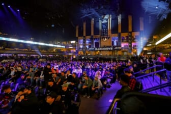 Jan 24, 2020; Minneapolis, Minnesota, USA; Fans fill The Armory during the Call of Duty League Launch Weekend. Mandatory Credit: Bruce Kluckhohn-USA TODAY Sports