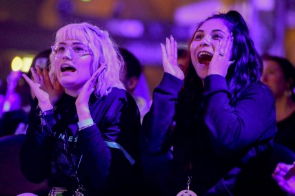 Jan 26, 2020; Minneapolis, Minnesota, USA; Fans react as the Minnesota Rokkr battle the Toronto Ultra during the Call of Duty League Launch Weekend at The Armory. Mandatory Credit: Bruce Kluckhohn-USA TODAY Sports