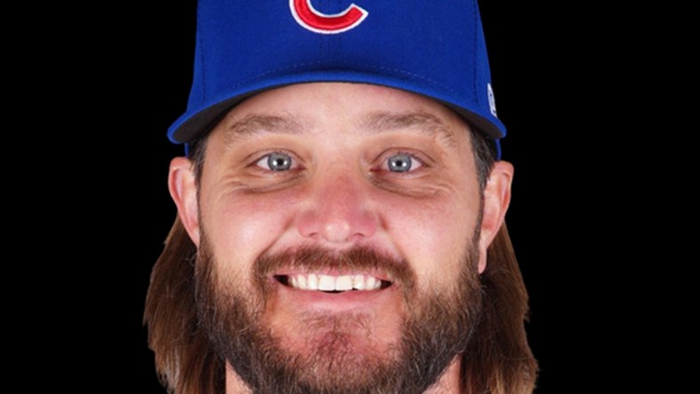 Mar 16, 2022; USA; Chicago Cubs Wade Miley poses for a 2022 MLB portrait. Mandatory Credit: MLB photos via USA TODAY Sports