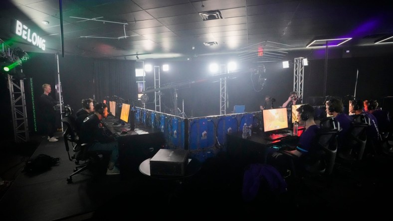 Minnesota R  KKR, right, play against OpTic Texas on the main livestream stage during the Call of Duty League Pro-Am Classic esports tournament at Belong Gaming Arena in Columbus on May 6, 2022.

Call Of Duty Esports Tournament