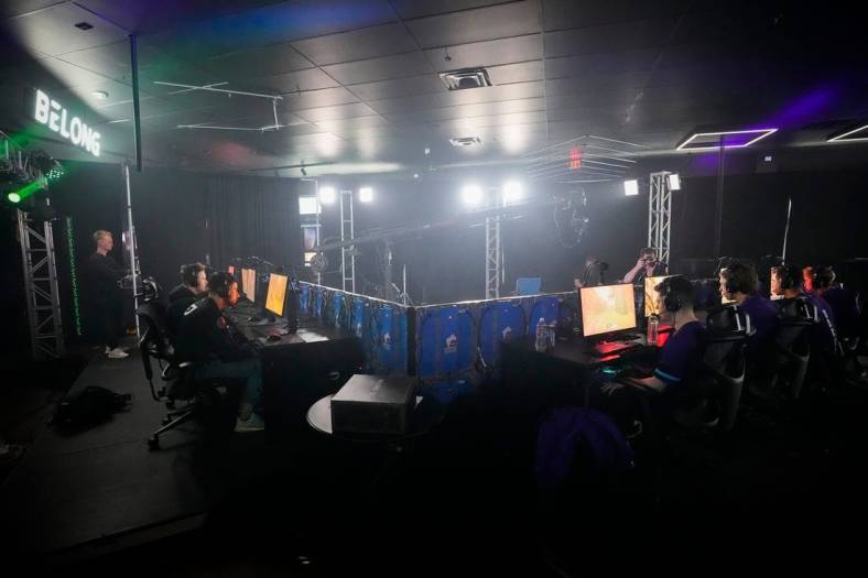 Minnesota R  KKR, right, play against OpTic Texas on the main livestream stage during the Call of Duty League Pro-Am Classic esports tournament at Belong Gaming Arena in Columbus on May 6, 2022.

Call Of Duty Esports Tournament