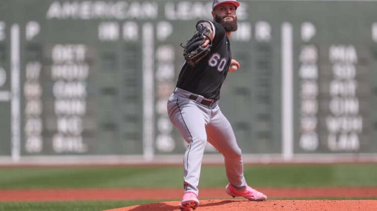 May 8, 2022; Boston, Massachusetts, USA; Chicago White Sox starting pitcher Dallas Keuchel (60) throws a pitch during the first inning against the Boston Red Sox at Fenway Park. Mandatory Credit: Paul Rutherford-USA TODAY Sports