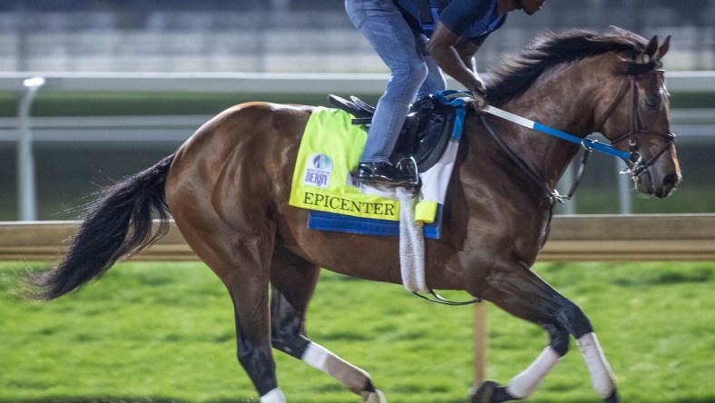 Kentucky Derby hopeful Epicenter puts in a final workout atChurchill Downs one week before the race. April 30, 2022

Af5i9253