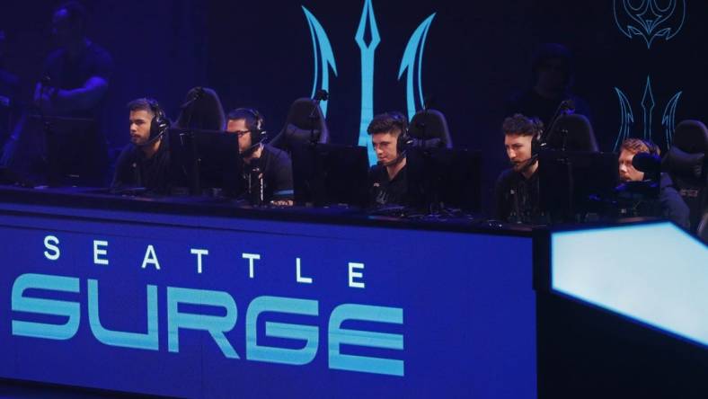 Jan 25, 2020; Minneapolis, Minnesota, USA; The Seattle Surge compete against Toronto Ultra during the Call of Duty League Launch Weekend at The Armory. Mandatory Credit: Bruce Kluckhohn-USA TODAY Sports