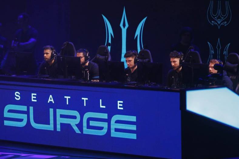 Jan 25, 2020; Minneapolis, Minnesota, USA; The Seattle Surge compete against Toronto Ultra during the Call of Duty League Launch Weekend at The Armory. Mandatory Credit: Bruce Kluckhohn-USA TODAY Sports