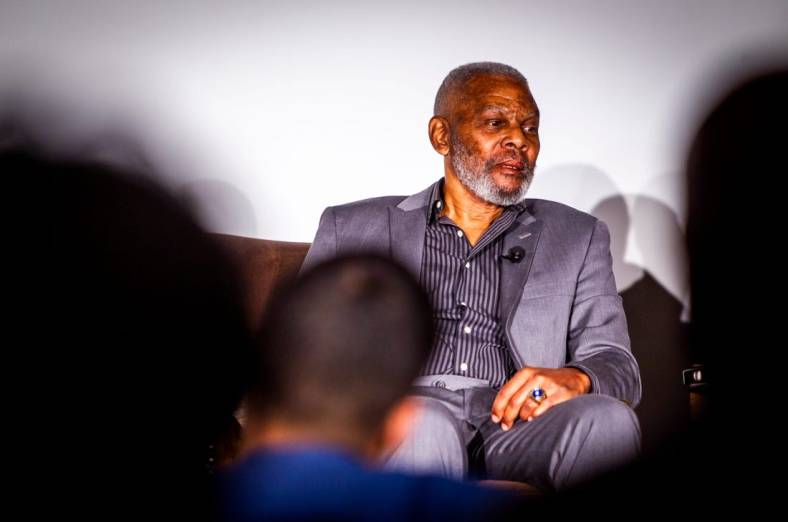 Marlin Briscoe recalls racism he faced as the first starting black quarterback in professional American football during the Black Bodies in Leadership: Journey of the Black Quarterback panel at the Phoenix Art Museum on Feb. 20, 2020.

Black Quarterbacks Panel