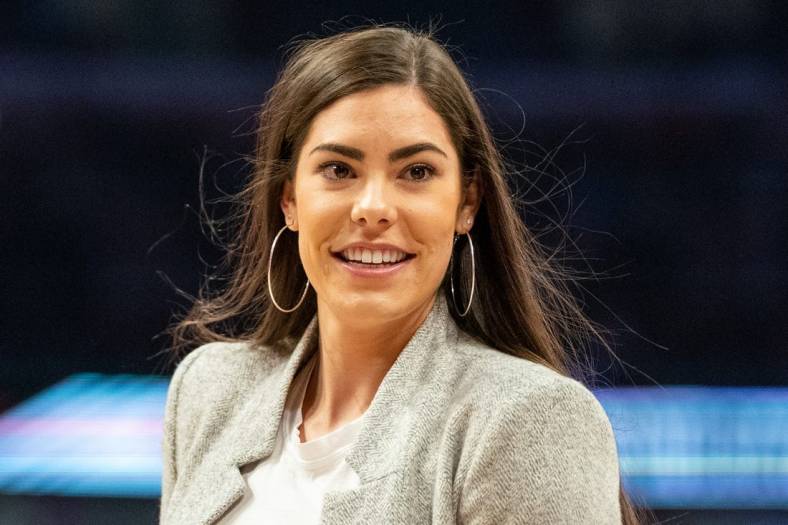 February 15, 2020; Chicago, Illinois, USA; Los Angeles Sparks guard Kelsey Plum during NBA All Star Saturday Night at United Center. Mandatory Credit: Kyle Terada-USA TODAY Sports