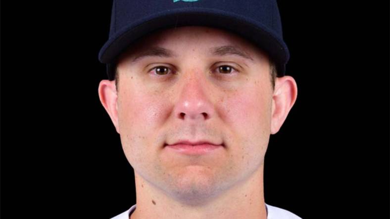 Mar 16, 2022; USA; Seattle Mariners Kevin Padlo poses for a 2022 MLB portrait. Mandatory Credit: MLB photos via USA TODAY Sports