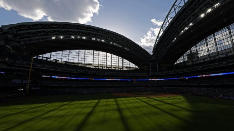May 16, 2022; Milwaukee, Wisconsin, USA;  General view of American Family Field prior to the game between the Atlanta Braves and Milwaukee Brewers. Mandatory Credit: Jeff Hanisch-USA TODAY Sports