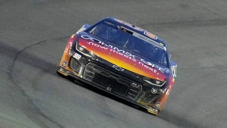 May 29, 2022; Concord, North Carolina, USA; NASCAR Cup Series driver Daniel Suarez (99) during the Coca-Cola 600 at Charlotte Motor Speedway. Mandatory Credit: Jim Dedmon-USA TODAY Sports