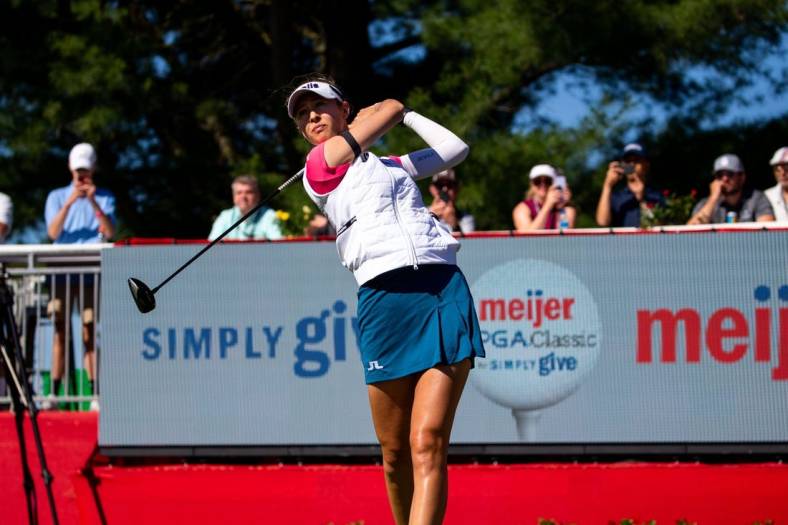 Nelly Korda tees off on the 18th hole of the Meijer LPGA Classic Friday, June 17, 2022, at Blythefield Country Club in Belmont Michigan.

Meijer Lpga Classic 2022 84