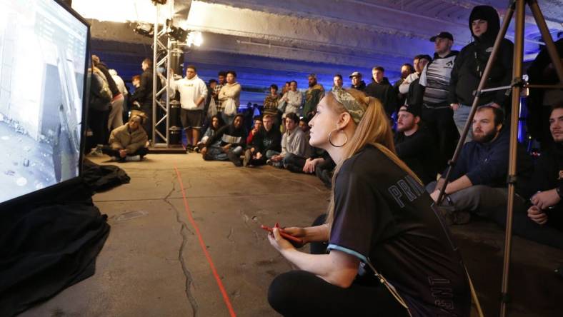 Jan 25, 2020; Minneapolis, Minnesota, USA; Fans watch as amateurs compete in the lower level of The Armory during the Call of Duty League Launch Weekend. Mandatory Credit: Bruce Kluckhohn-USA TODAY Sports