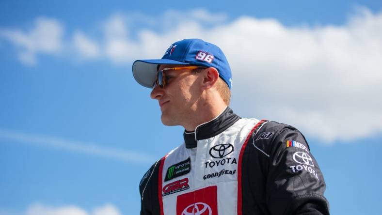 Feb 17, 2019; Daytona Beach, FL, USA; NASCAR Cup Series driver Parker Kligerman during the Daytona 500 at Daytona International Speedway. Mandatory Credit: Mark J. Rebilas-USA TODAY Sports