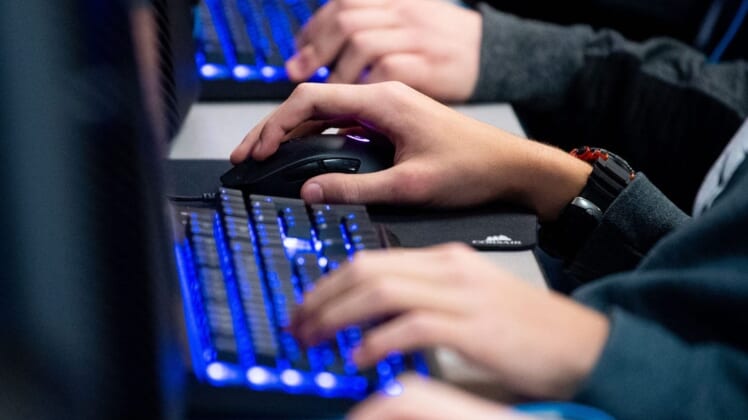 All esports players expertly move their mouses during the York County School of Technology esports practice, February 19, 2020.Ydr Cc 3 10 20 York Tech Esports