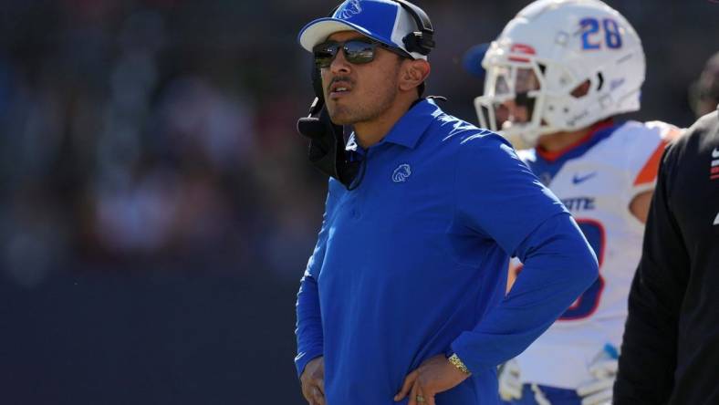 Boise State Broncos head coach Andy Avalos was the position coach of Greg Grimes in 2012.