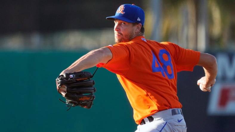 Jacob deGrom makes a rehab start during a game with the Daytona Tortugas in Daytona Beach, Friday, July 8, 2022.

Degrom Daytona03