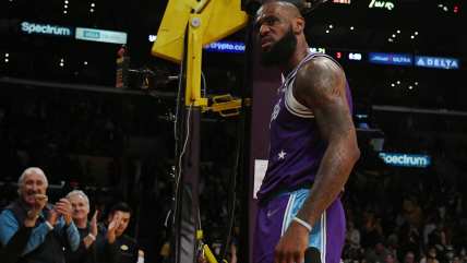 NBA insider says Los Angeles Lakers superstar Lebron James fine mortgaging future in Kyrie Irving trade