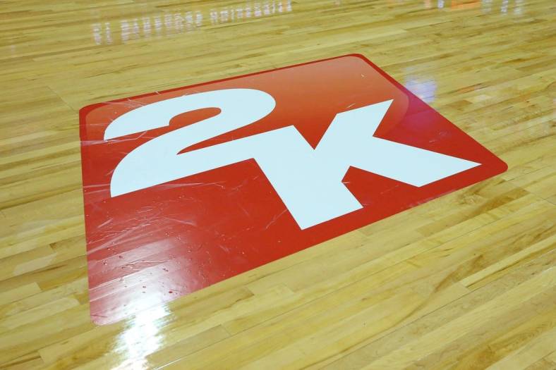 Nov 10, 2018; Syracuse, NY, USA; General view of the 2K Empire Classic logo prior to the game between the Morehead State Eagles and the Syracuse Orange at the Carrier Dome. Mandatory Credit: Rich Barnes-USA TODAY Sports
