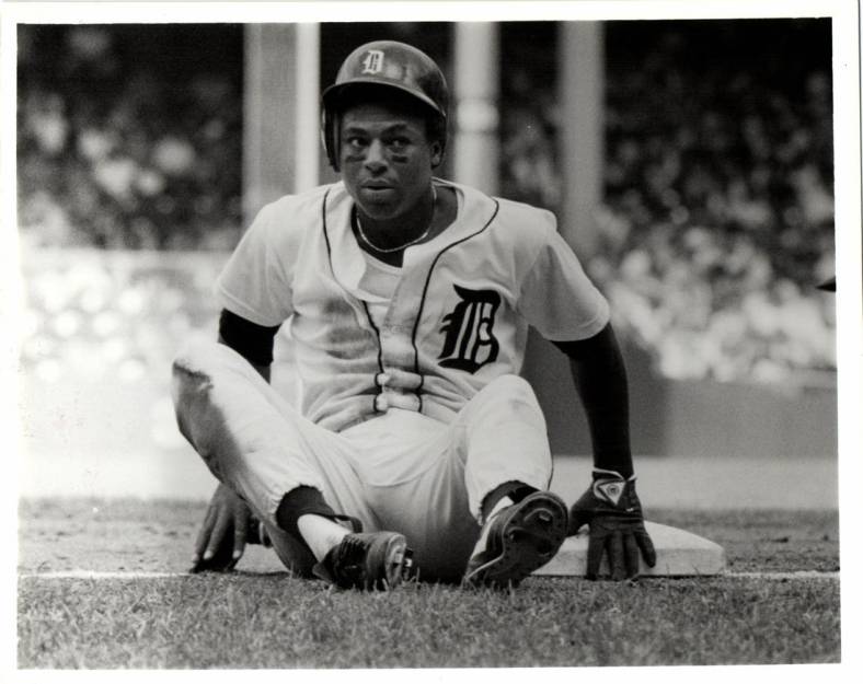 Lou Whitaker of the Detroit Tigers during a game at Tiger Stadium in 1987

Louwhitaker017
