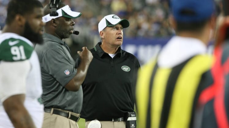 Jets coach Rex Ryan during a 2013 game.New York Jets Vs New York Giants