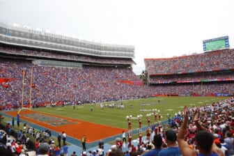 Sep 18, 2021; Gainesville, Florida, USA; A general view of Steve Spurrier- Florida Field during the second half against the Alabama Crimson Tide at Ben Hill Griffin Stadium. Mandatory Credit: Kim Klement-USA TODAY Sports