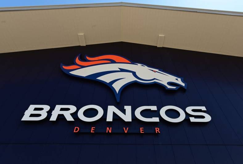 Apr 25, 2022; Englewood, CO, USA; General view outside of the UCHealth Training Center before a Mini Camp drill for the Denver Broncos. Mandatory Credit: Ron Chenoy-USA TODAY Sports