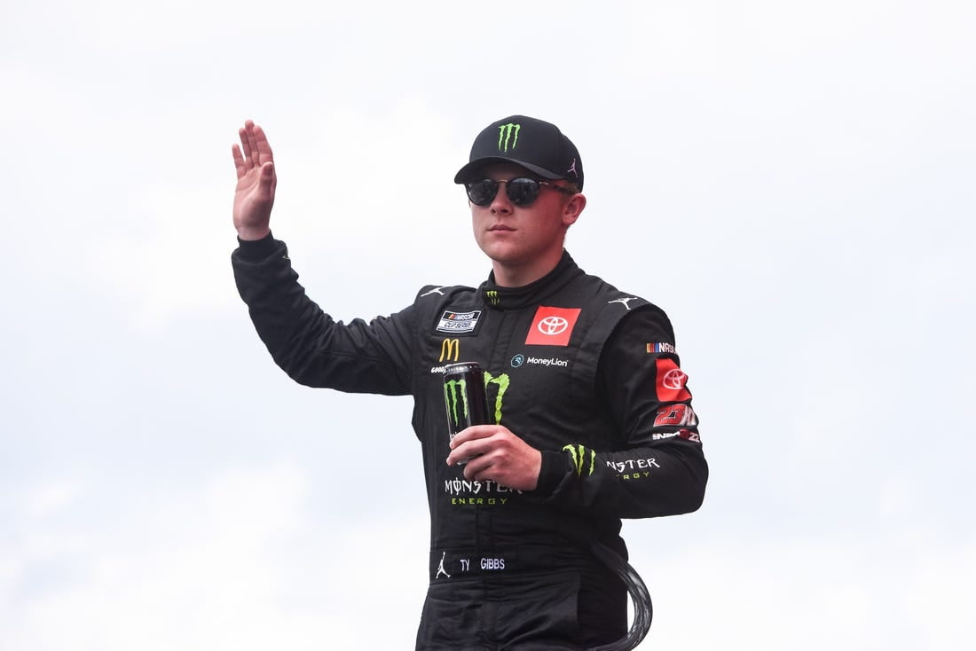 Aug 7, 2022; Brooklyn, Michigan, USA; NASCAR Cup Series driver Kurt Busch (45) at Michigan International Speedway. Mandatory Credit: Tim Fuller-USA TODAY Sports