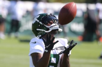 New York Jets Elijah Moore has dazzled his way into the top receiver spot at training camp
