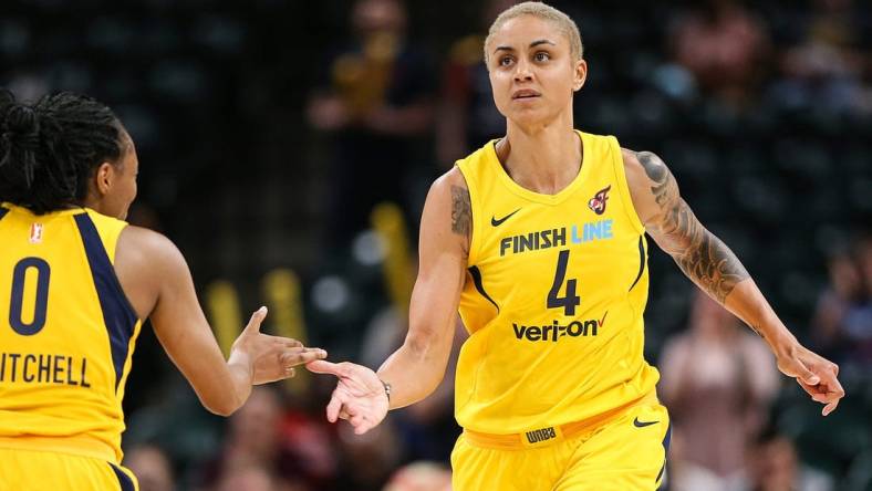 FILE     Candice Dupree (4) led the Fever with 19 points in a loss to Atlanta on Wednesday.

Indiana Fever Forward Candice Dupree 4 At Banker S Life Fieldhouse In Indianapolis June 12 2018

FILE  Candice Dupree (4) led the Fever with 19 points in a loss to Atlanta on Wednesday.