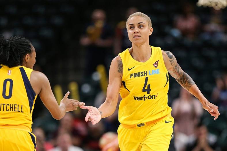 FILE     Candice Dupree (4) led the Fever with 19 points in a loss to Atlanta on Wednesday.

Indiana Fever Forward Candice Dupree 4 At Banker S Life Fieldhouse In Indianapolis June 12 2018

FILE  Candice Dupree (4) led the Fever with 19 points in a loss to Atlanta on Wednesday.