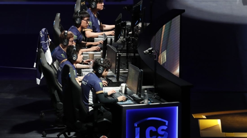 Aug 25, 2019; Detroit, MI, USA; Team Liquid competes during LCS Summer Finals event against Cloud9 (not pictured) at Little Caesars Arena. Mandatory Credit: Raj Mehta-USA TODAY Sports