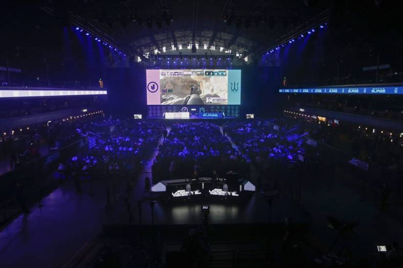 Jan 25, 2020; Minneapolis, Minnesota, USA; The Seattle Surge play the Toronto Ultra during the Call of Duty League Launch Weekend at The Armory. Mandatory Credit: Bruce Kluckhohn-USA TODAY Sports