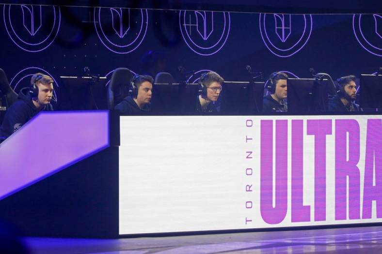 Jan 26, 2020; Minneapolis, Minnesota, USA; Toronto Ultra competes against the Minnesota Rokkr during the Call of Duty League Launch Weekend at The Armory. Mandatory Credit: Bruce Kluckhohn-USA TODAY Sports