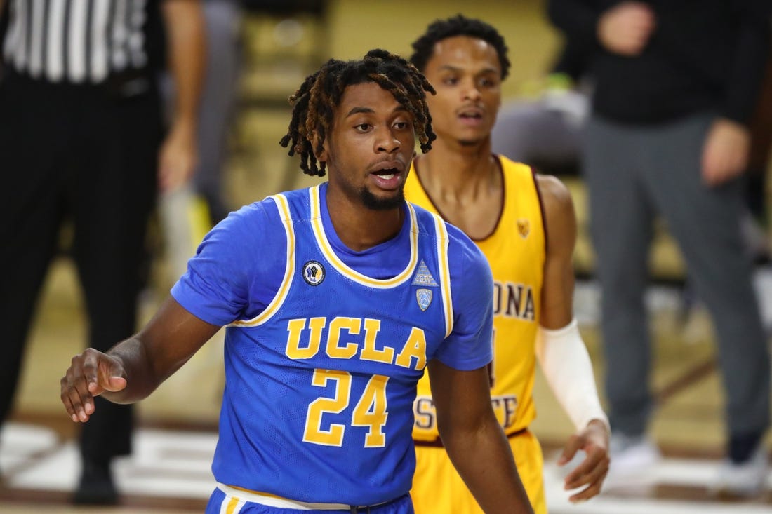 (File photo)  UCLA Bruins forward Jalen Hill (24) against the Arizona State Sun Devils at Desert Financial Arena (Tempe). Mandatory Credit: Mark J. Rebilas-USA TODAY Sports