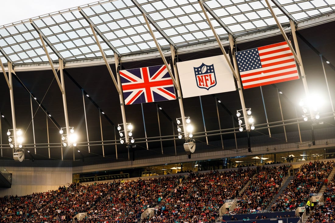 The flag of Germany is seen on the helmet of New England Patriots