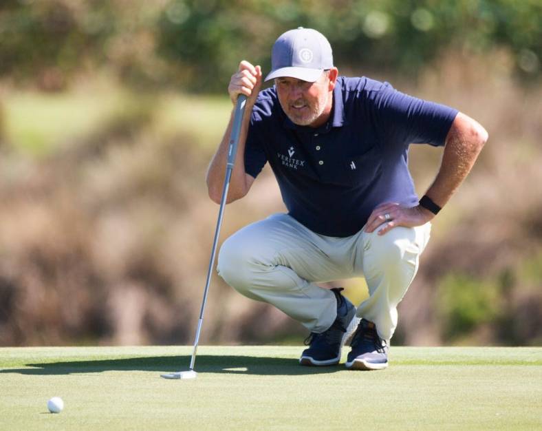 Paul Stankowski gets up a putt during the Chubb Classic's final round on Sunday, Feb. 20, 2022 at the Tibur  n Golf Club in Naples, Fla.

Ndn 20220220 Chubb Classic Final Round 0155