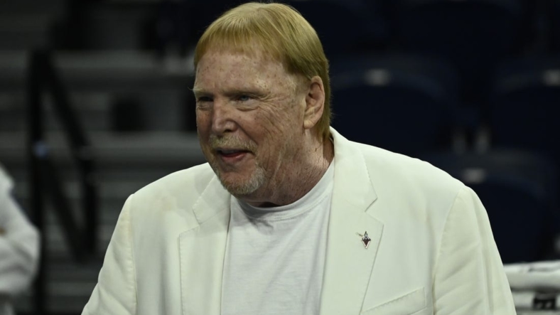Jul 26, 2022; Chicago, IL, USA;  Las Vegas Aces owner Mark Davis  before the team's game against the Chicago Sky during the Commissioners Cup-Championships at Wintrust Arena. Mandatory Credit: Matt Marton-USA TODAY Sports
