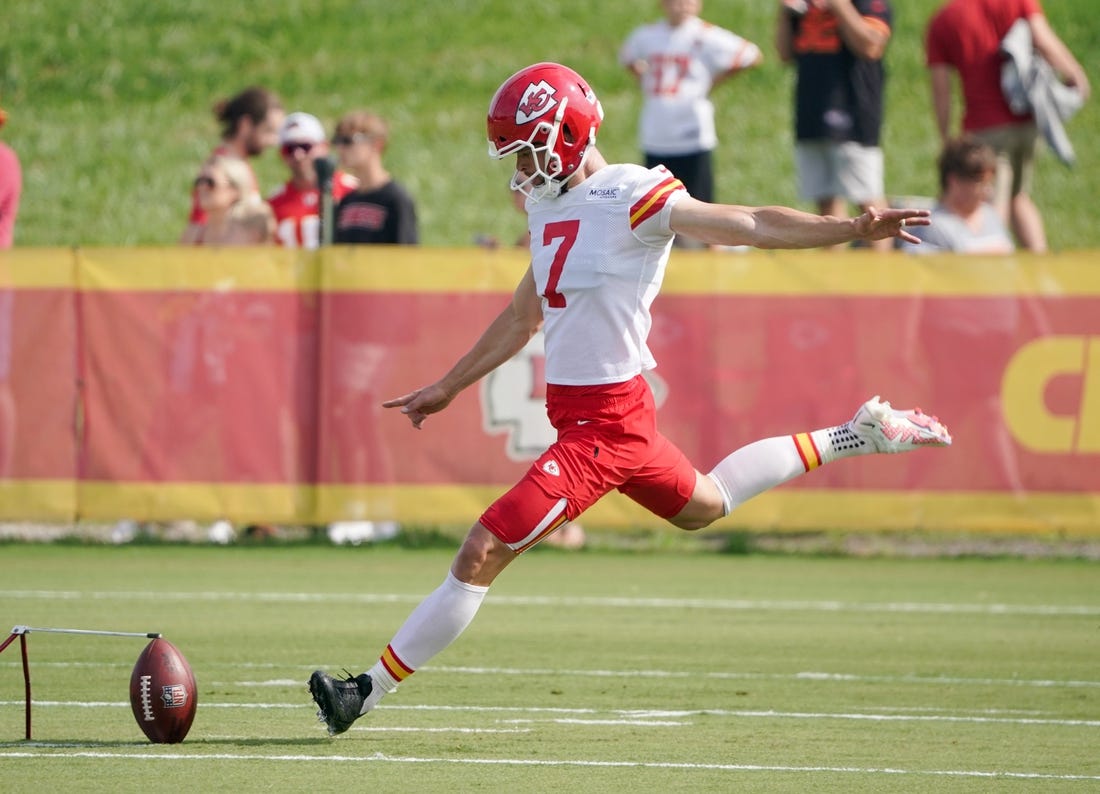 Kansas City Chiefs working out kicker with Harrison Butker hurt