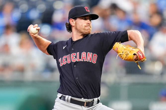 Shane Bieber strikes out seven, 09/11/2022