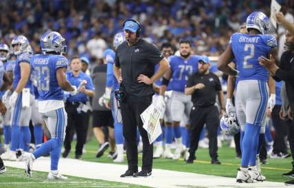 Detroit Lions coach Dan Campbell during the second half against the Philadelphia Eagles at Ford Field, Sept. 11, 2022.

Nfl Philadelphia Eagles At Detroit Lions