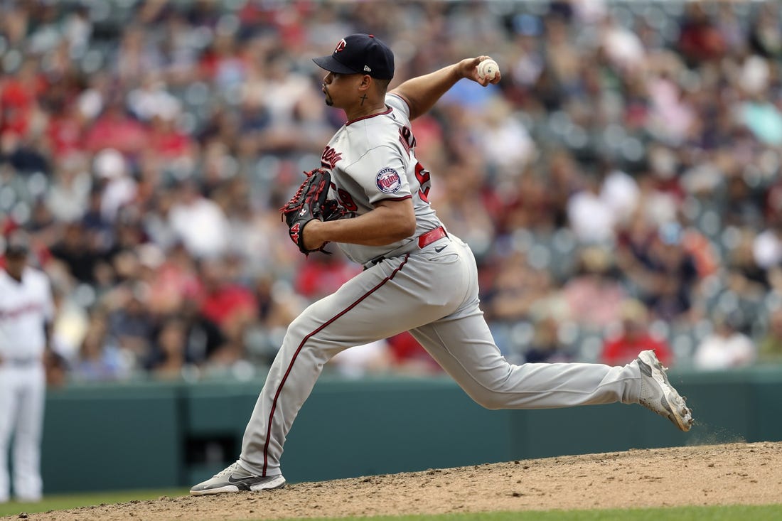 Minnesota Twins pitcher Jhoan Duran takes the mound against the Chicago  White Sox during the ninth