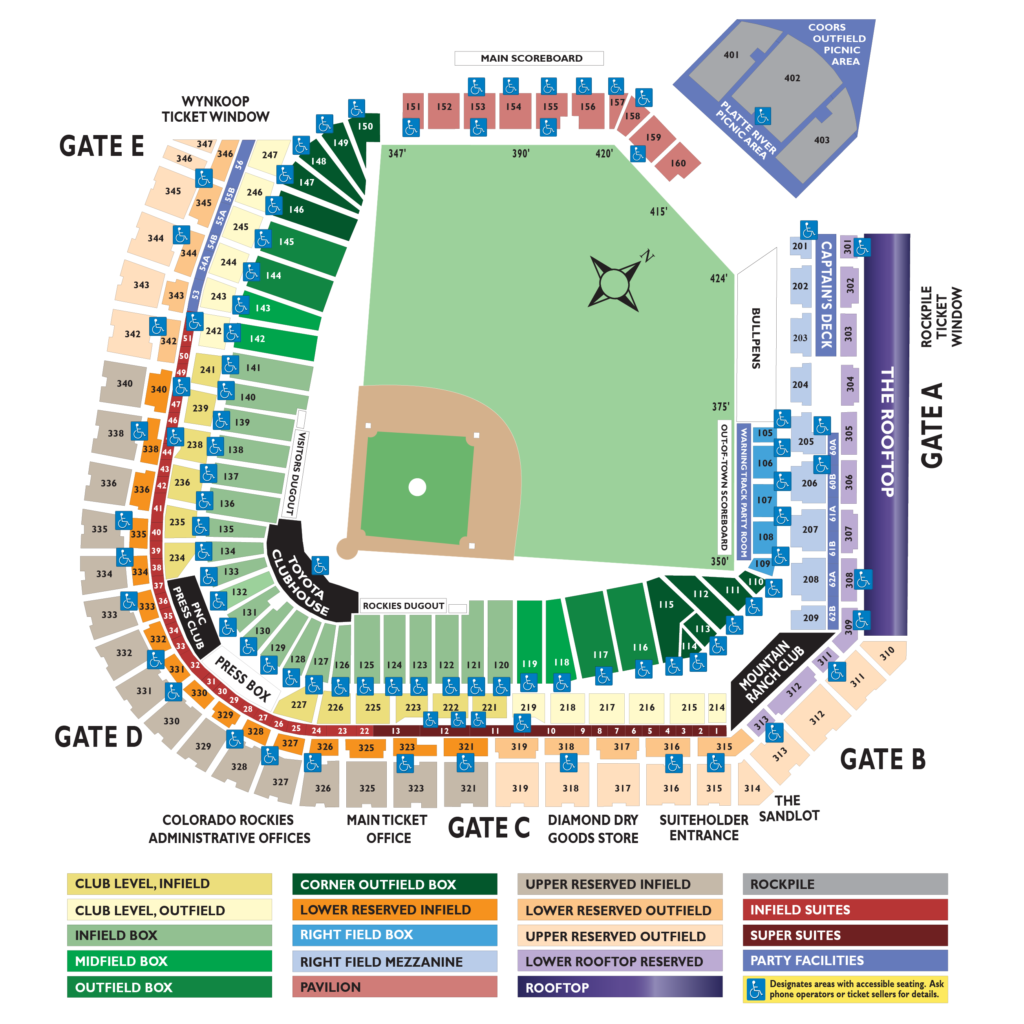 Coors Field Seating Plan