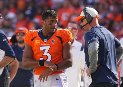 Denver Broncos head coach Nathaniel Hackett with yet another in-game mistake