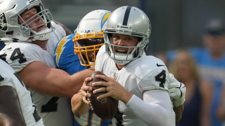 nfl quarterback performances: derek carr, las vegas raiders, nfl week 1