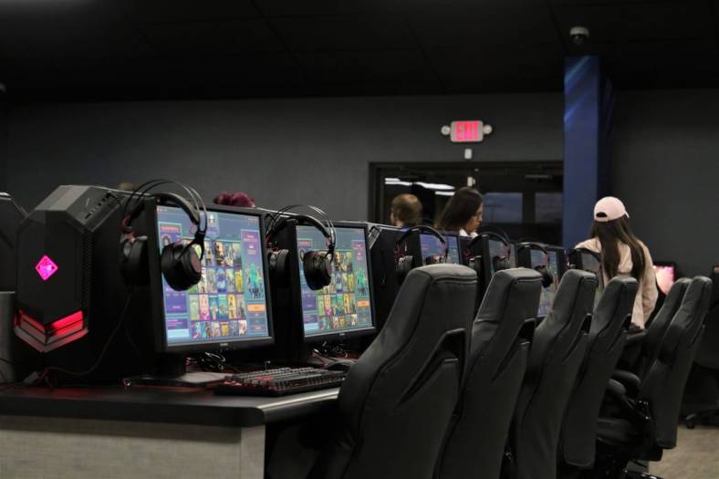 A view of the high-speed gaming computers at Nemesis 5 Esports in Farmington on Nov. 20, 2019.

FMN Nemesis 1122