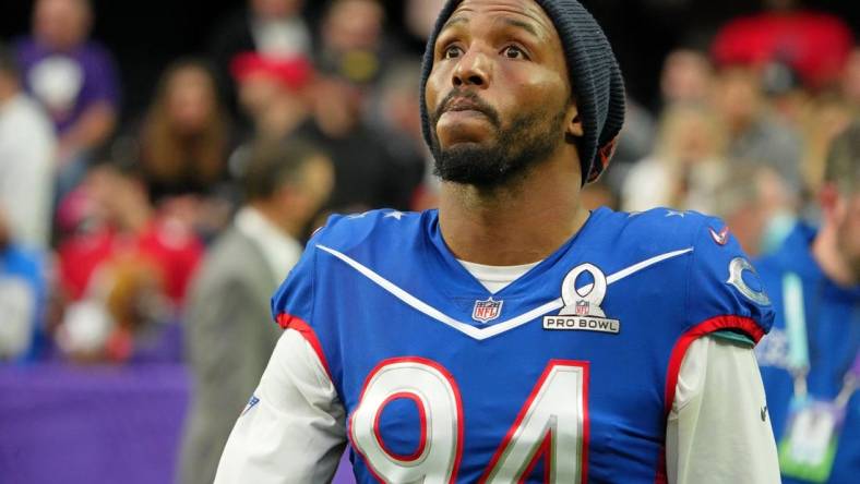 Feb 6, 2022; Paradise, Nevada, USA; NFC outside linebacker Robert Quinn of the Chicago Bears (94) during the Pro Bowl football game at Allegiant Stadium. Mandatory Credit: Kirby Lee-USA TODAY Sports