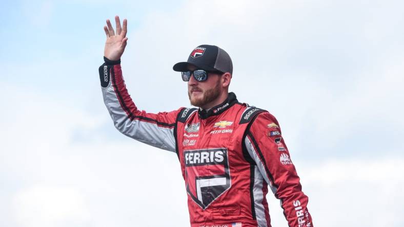 Aug 7, 2022; Brooklyn, Michigan, USA; NASCAR Cup Series driver Ty Dillon (42) at Michigan International Speedway. Mandatory Credit: Tim Fuller-USA TODAY Sports